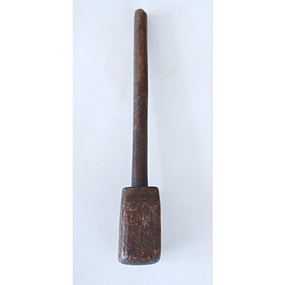 Vintage Kitchen Utensils Wooden Rolling Pin Hand Mixer Masher - Picture 5 of 6
